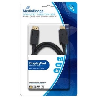 MEDIARANGE DisplayPort Cable Καλώδιο συνδεσης μαύρο 10 Gbit/s 2m