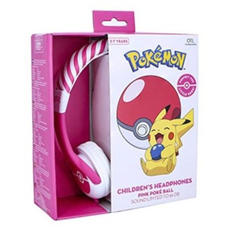 OTL POKEMON POKEBALL CHILDRENS HEADPHONES PINK