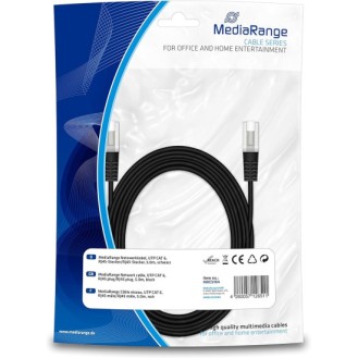 MEDIARANGE ETHERNET CABLE CAT6 5M BLACK