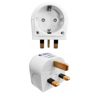 SCHUKO F8813 EURO ADAPTOR 13AMP WITH FUSE