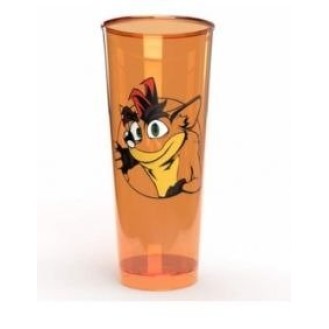 ORANGE PRINTED PINT GLASS CRASH BANDICOOT