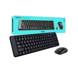 LOGITECH WIRELESS KEYBOARD US & MOUSE MK220 BLACK ENGLISH/GREEK