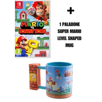 MARIO VS DONKEY KONG + 1 PALADONE SUPER MARIO LEVEL SHAPED MUG (SWITCH)