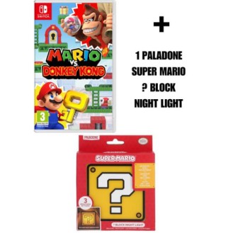 MARIO VS DONKEY KONG + 1 PALADONE SUPER MARIO ? BLOCK NIGHT LIGHT (SWITCH)