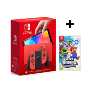 NINTENDO SWITCH CONSOLE OLED MARIO RED EDITION + SUPER MARIO WONDER