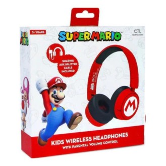 OTL SUPER MARIO CHILDREN'S WIRELESS HEADPHONES + VOLUME CONTROL