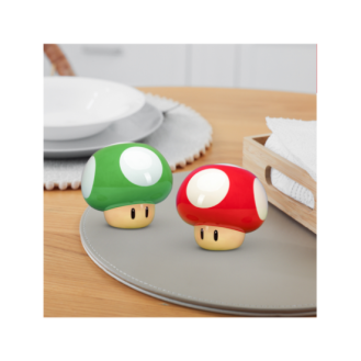 PALADONE SUPER MARIO MUSHROOM SALT & PEPPER SHAKERS