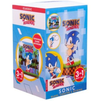 FIZZ SONIC KEYRING, GLASS AND COASTER SET