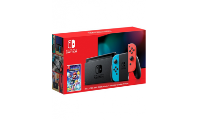 Nintendo Switch Console (Neon Red/Neon Blue) + Mario + Rabbids Sparks of Hope