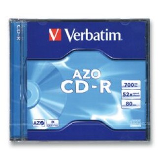 Verbatim CD-R 80/700MB 52X crystal/AZO jewel box