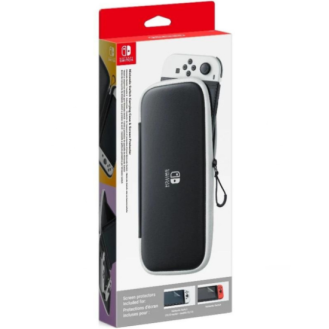 Switch Carrying Case and Screen Protector Black & White (Switch)