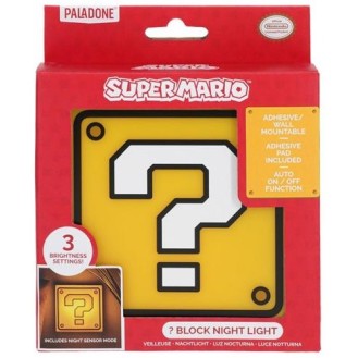 PALADONE NIGHT LIGHT SUPER MARIO QUESTION BLOCK NINTENDO SUPER MARIO - LAMPS