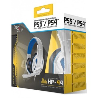 STEELPLAY WIRED STEREO HEADSET HP44 WHITE/BLUE