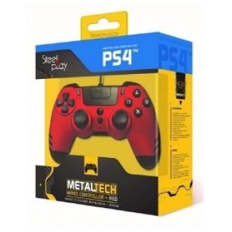 STEELPLAY - METALTECH - WIRED CONTROLLER - RUBY RED (PS4)